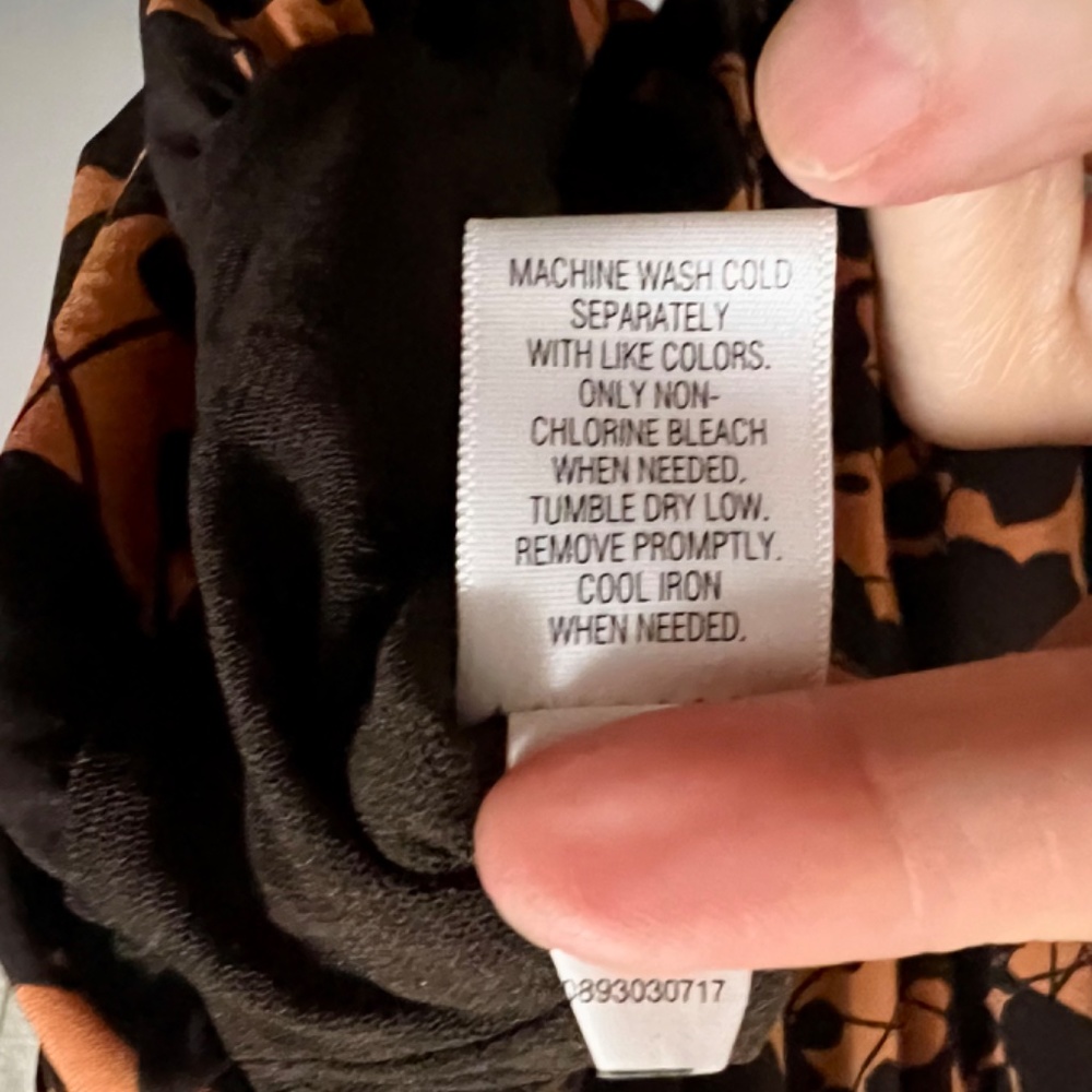 Apt. 9 dark brown and orange floral scoop neck dress - Picture 8 of 10